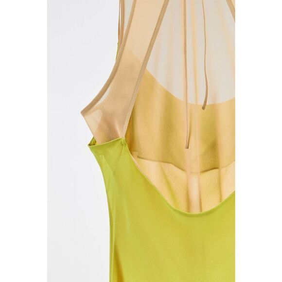 ZARA CONTRASTING MIDI DRESS NEW - Picture 3 of 6